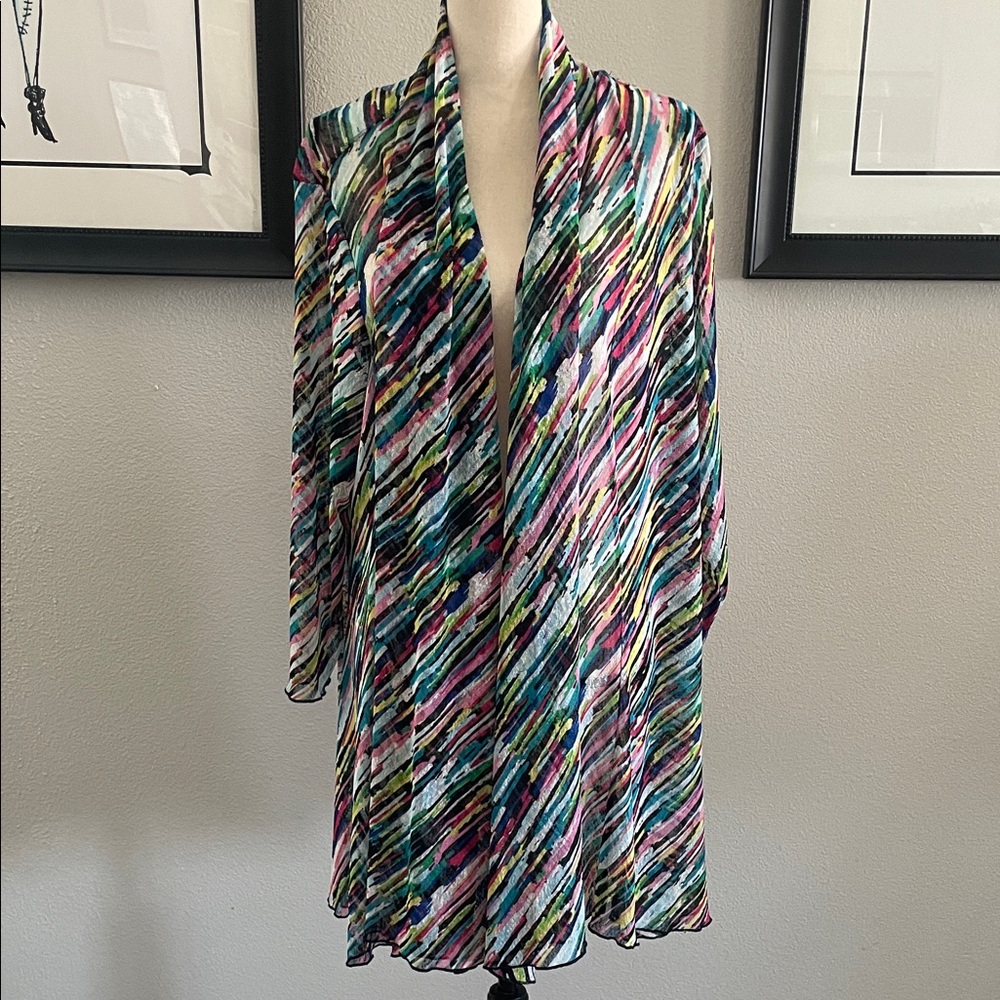 ♥️Ali Miles♥️ Colorful Abstract Cardigan 
Size (2X)